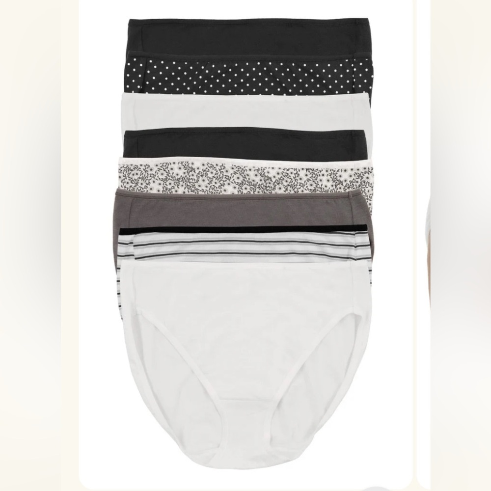 Felina Womens 8 Pack Cotton Modal Stretch Hi-Cut Full Coverage.